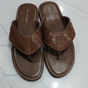 Donald J. Pliner Black and Brown Woven Sandals